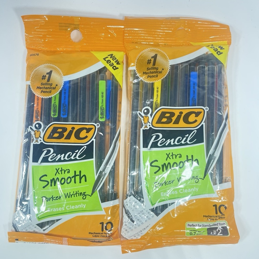 BIC Xtra Smooth HB 0.7mm Mechanical‎ Pencils #2 SAT ACT Test 20 Ct (2 Packs) New